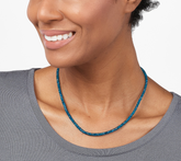 Affinity Gems Sterling Silver Tanzanite Beaded  Necklace, 18"